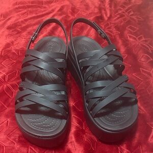 CROCS Women's Black Strappy Sandals